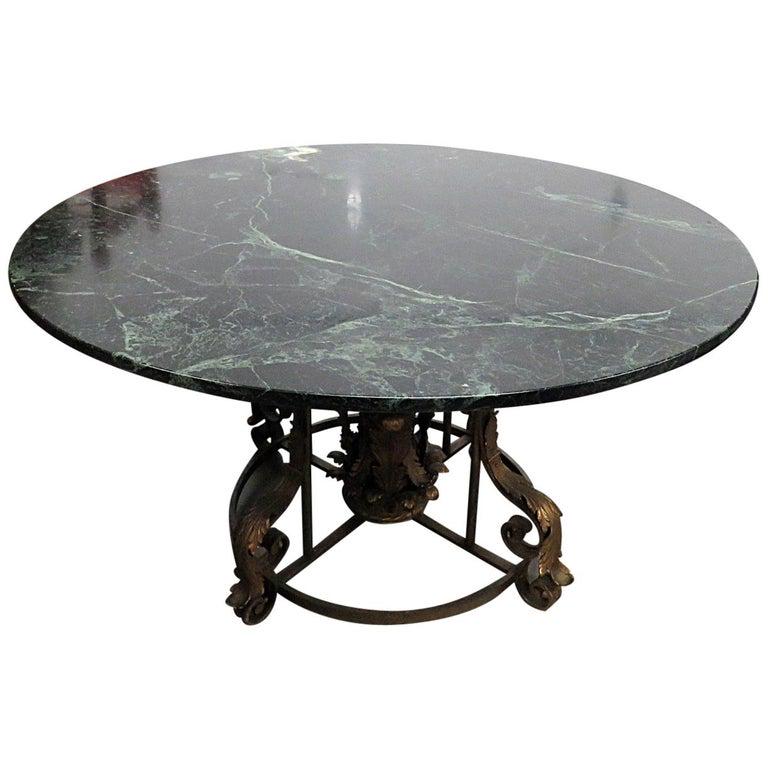 REGENCY STYLE MARBLE TOP CENTER TABLE (1 of 7)