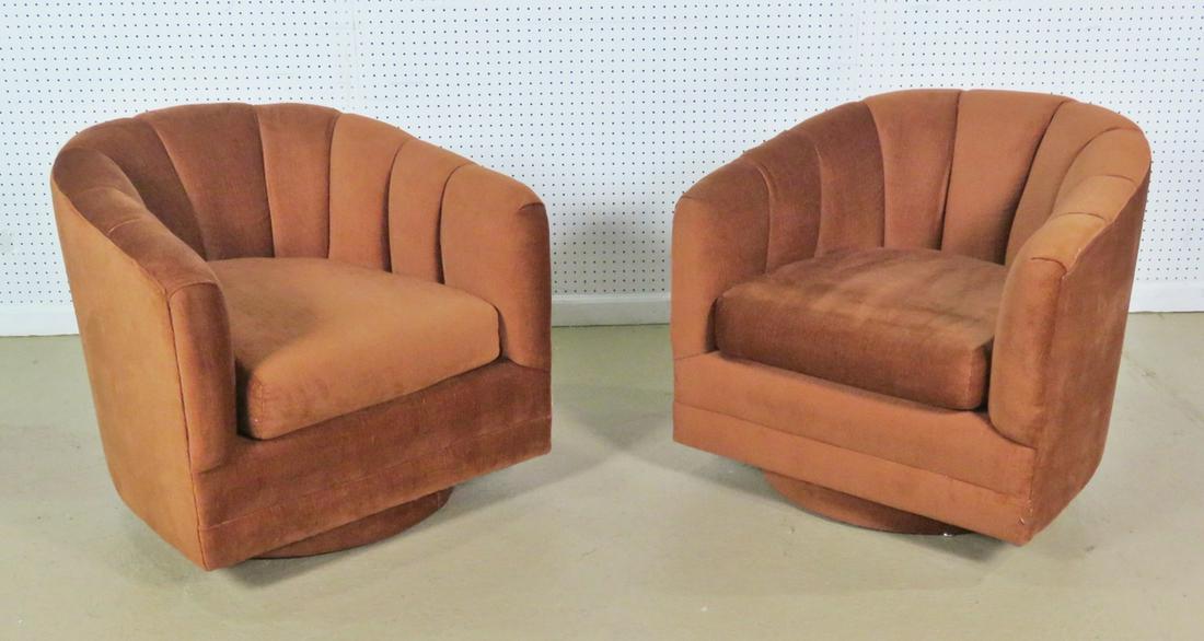 PAIR THAYER COGGIN SWIVEL CHAIRS (1 of 7)