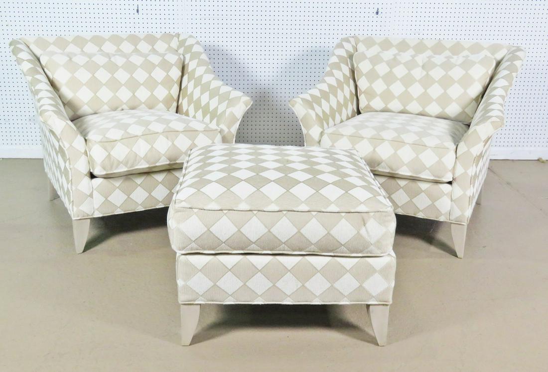 PAIR THAYER COGGIN CHAIRS & OTTOMAN (1 of 10)