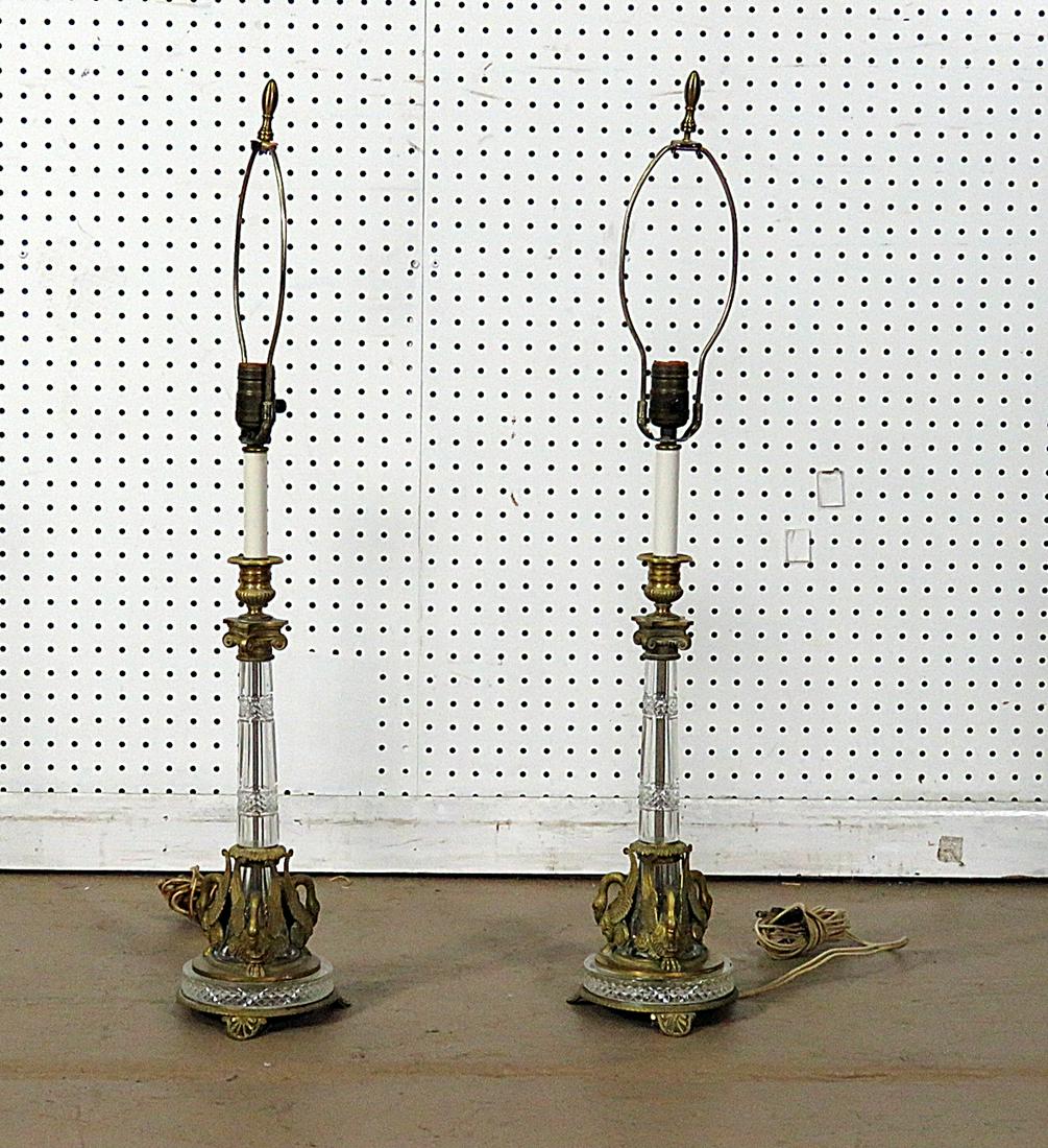 PAIR DIRECTOIRE STYLE LAMPS (1 of 6)