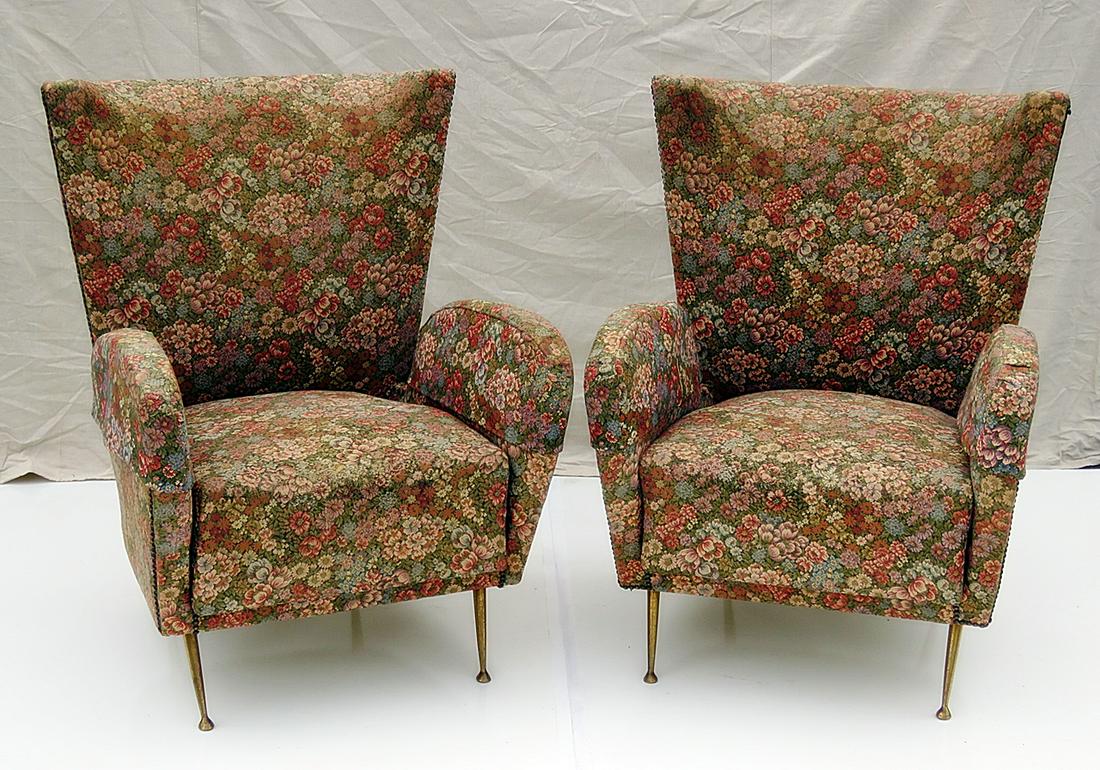 For Auction Pr Italian Mid Century Club Chairs 4 On Oct 23