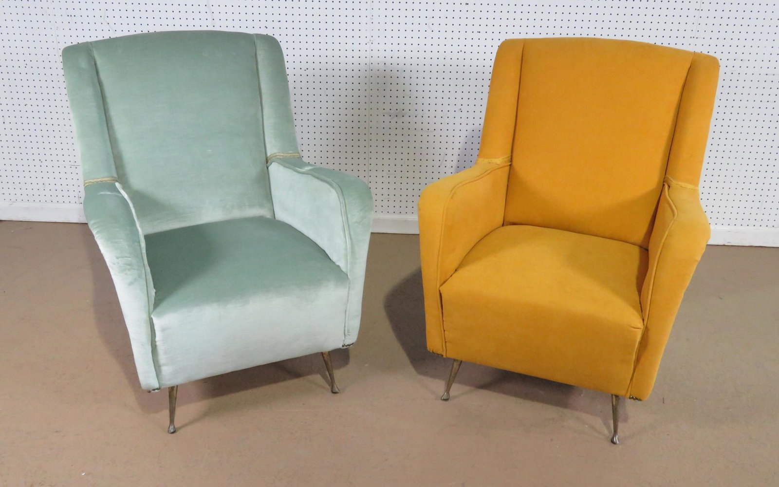 COMPANION PAIR ITALIAN MID CENTURY MODERN CHAIRS (1 of 9)