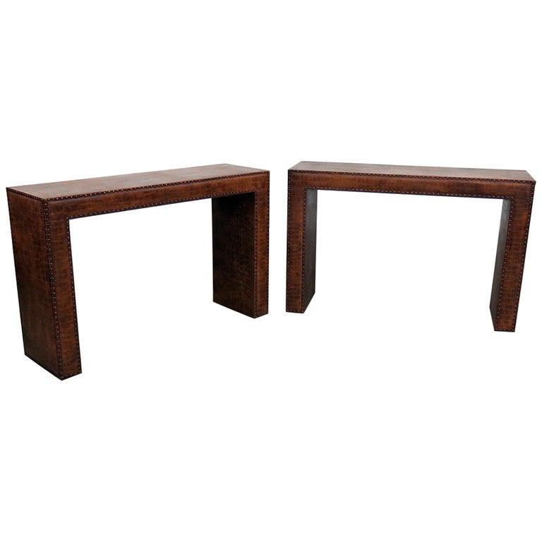 PAIR MID CENTURY MODERN CONSOLES (1 of 9)