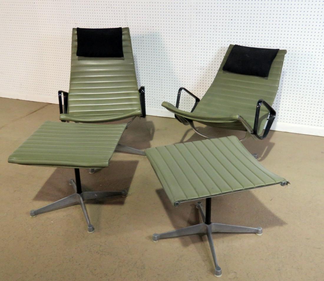 PAIR HERMAN MILLER LOUNGE CHAIRS WITH OTTOMANS (1 of 16)