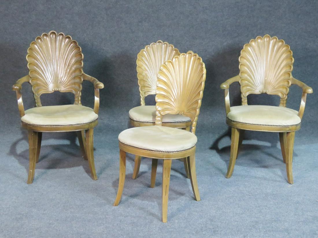 4 WALNUT SHELL BACK CHAIRS (1 of 17)