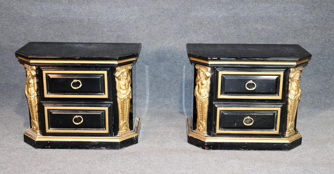 SINATRA SUITE - PAIR RENNAISANCE STYLE NIGHTSTANDS (1 of 13)