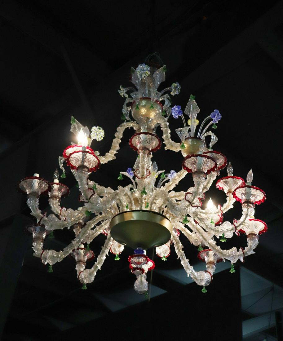 MURANO GLASS VENETIAN CHANDELIER (1 of 9)