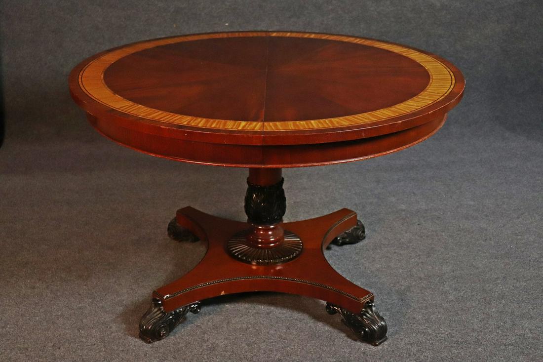 BAKER DECO STYLE INLAID DINING ROOM TABLE (1 of 8)