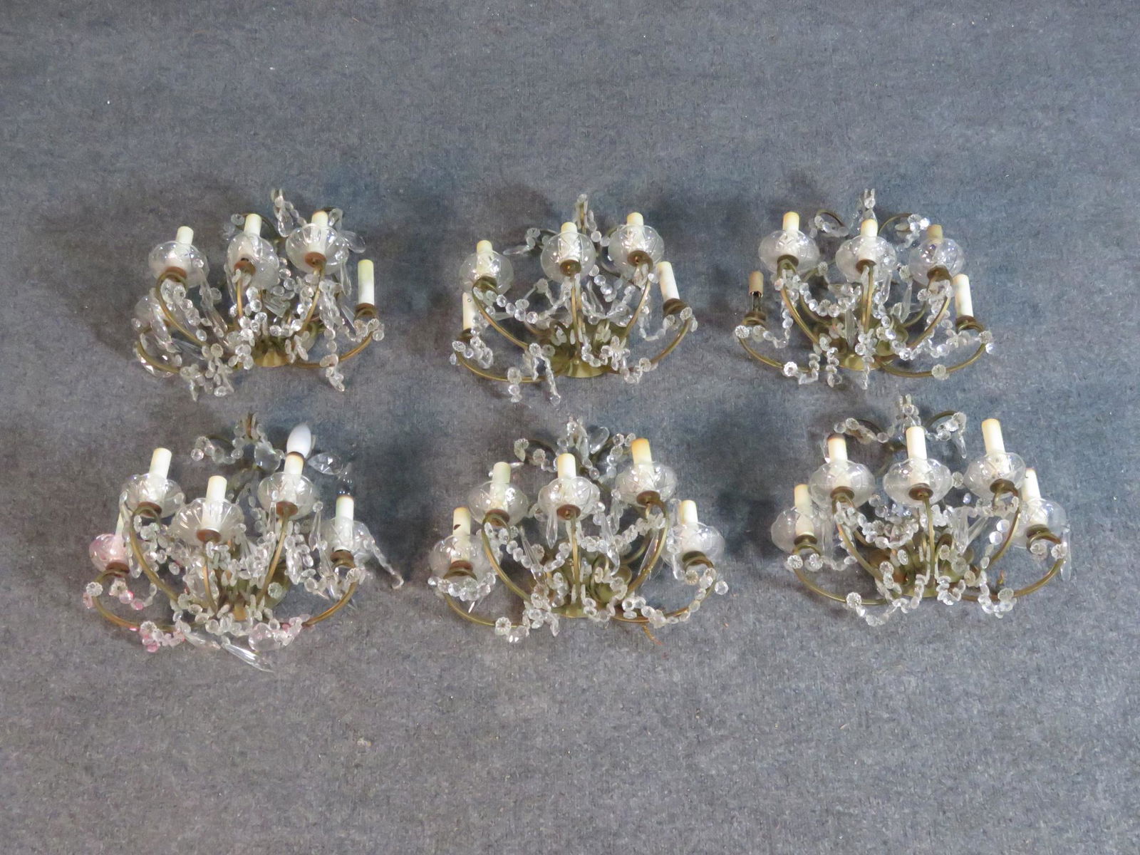 SINATRA SUITE - 6 MARIA TERESA STYLE 5 ARM WALL SCONCES (1 of 5)