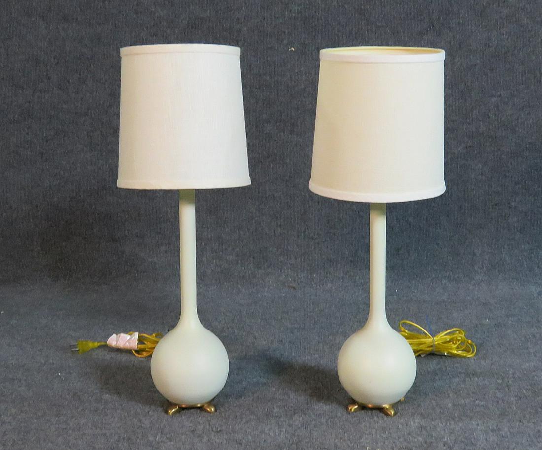 PAIR DECO STYLE BOUDIOUR LAMPS (1 of 7)
