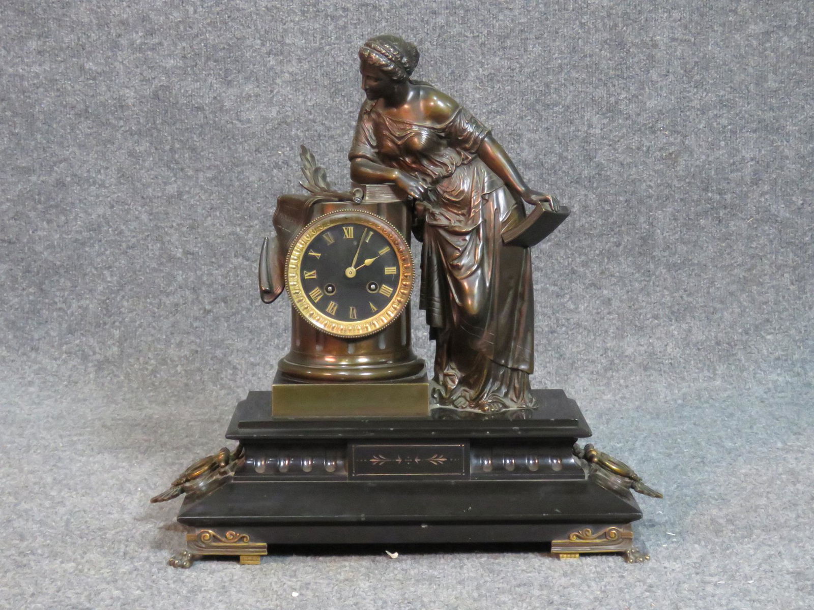 SINATRA SUITE - BRONZE VICTORIAN MANTLE CLOCK (1 of 10)