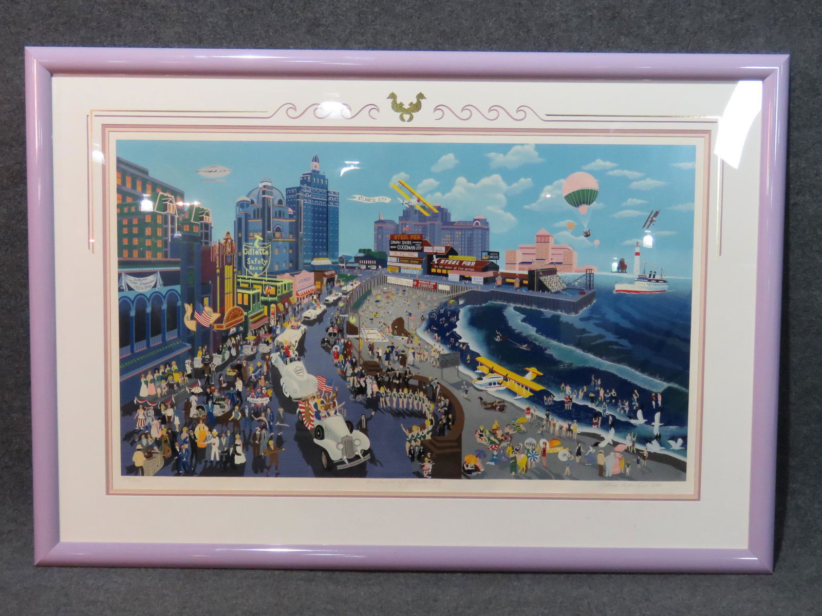 LARGE ACRYLIC PRINT OF ATLANTIC CITY (1 of 8)