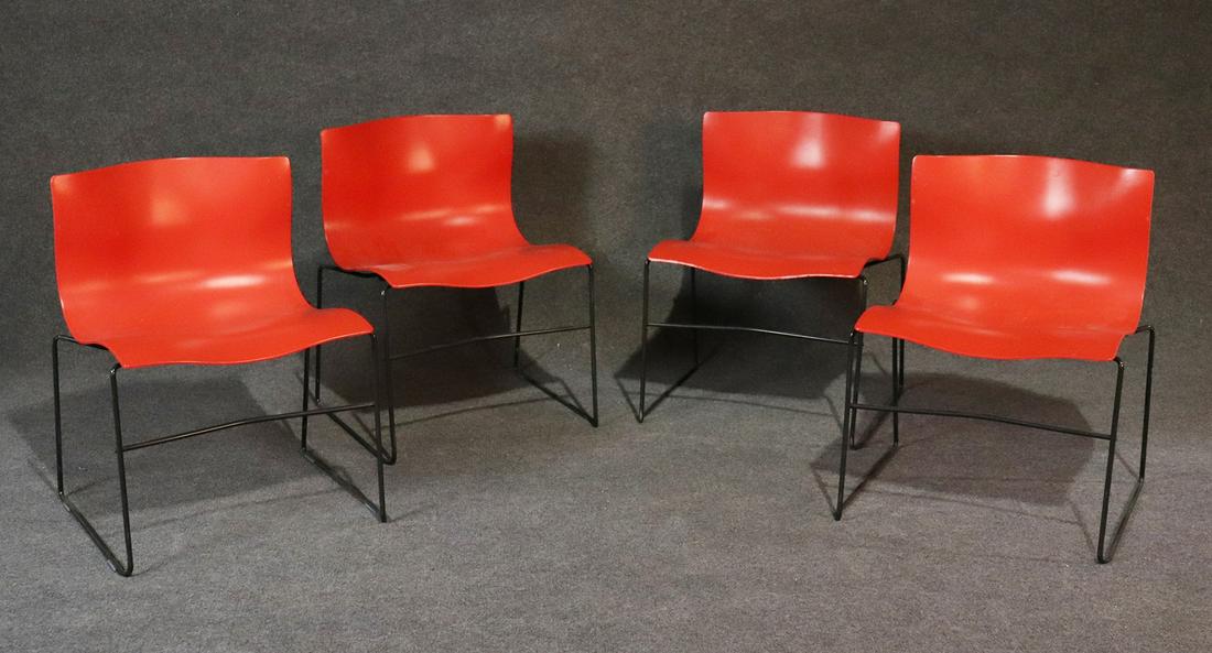 4 SIGNED KNOLL MASSIMO VIGNELLI HANKERCHIEF CHAIRS (1 of 9)