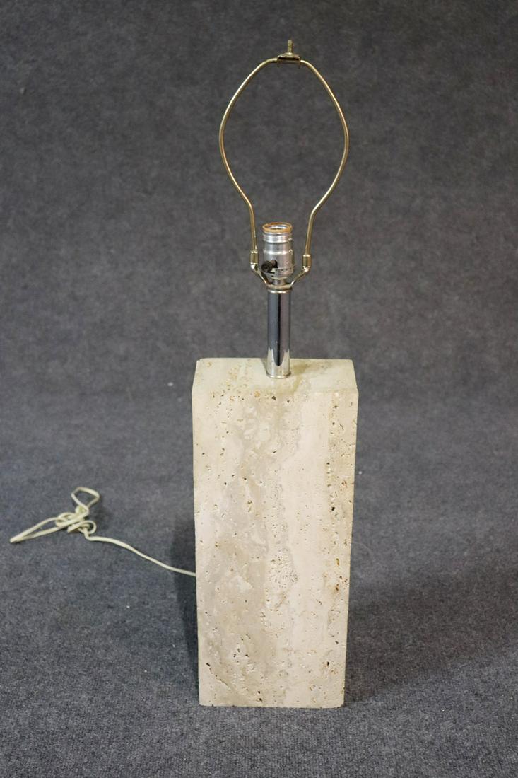 ROBSJOHN  GIBBINGS TRAVERTINE LAMP (1 of 8)