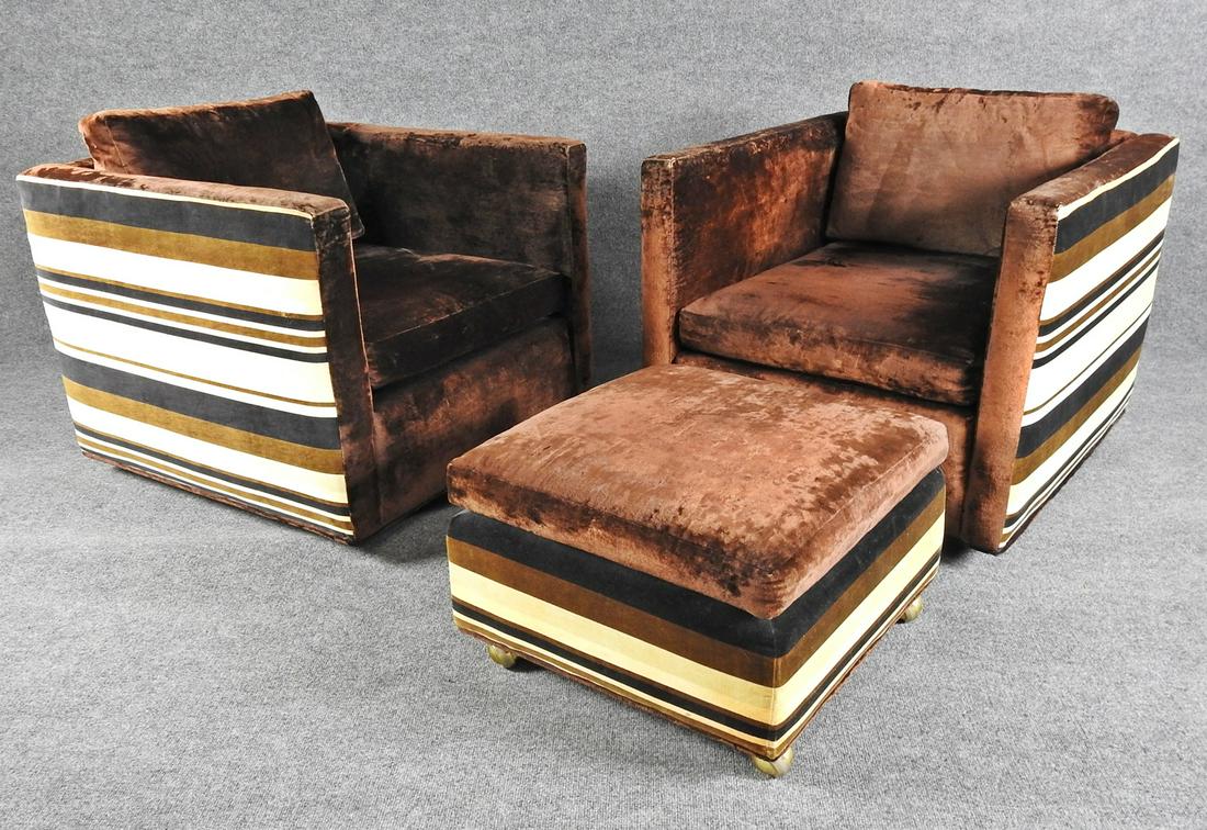 PAIR MILO BAUGHMAN "SELIG" SWIVEL CHAIRS (1 of 11)