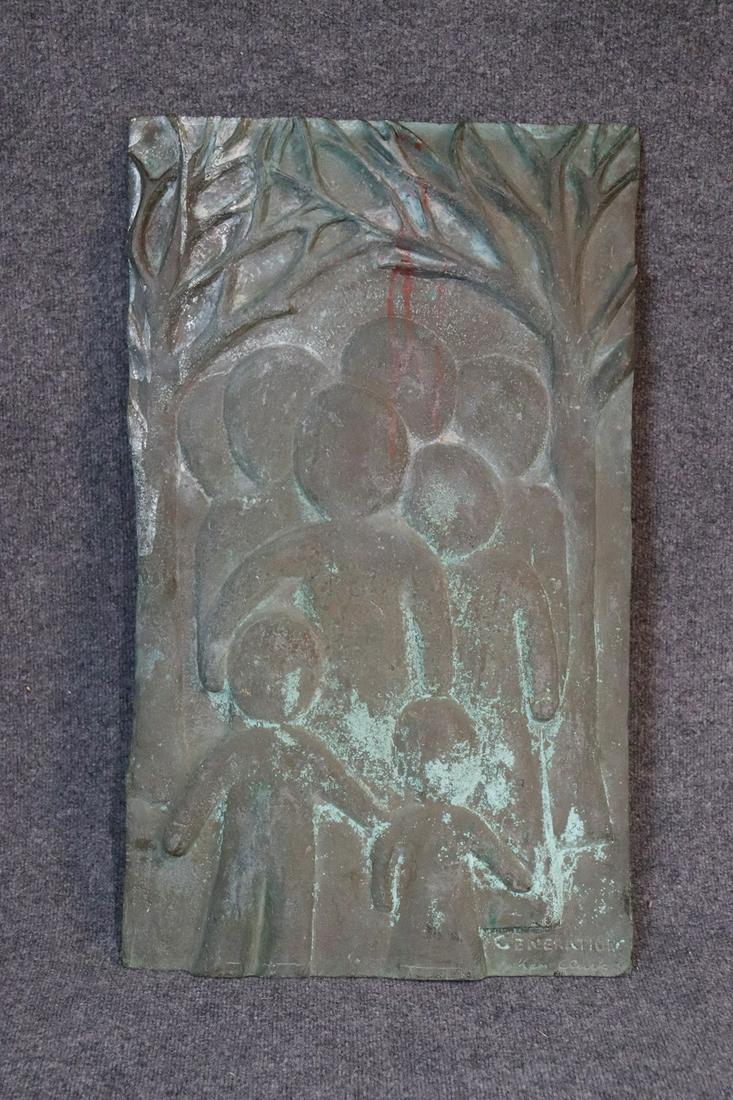 BRONZE SCULPTED PLAQUE BY KEN CLARK (1 of 8)