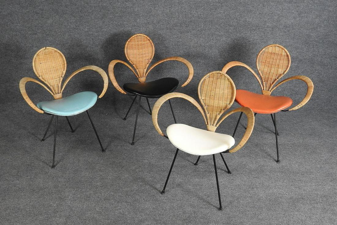 4 SALTERINI CLOVER CHAIRS MID CENTURY MODERN (1 of 12)