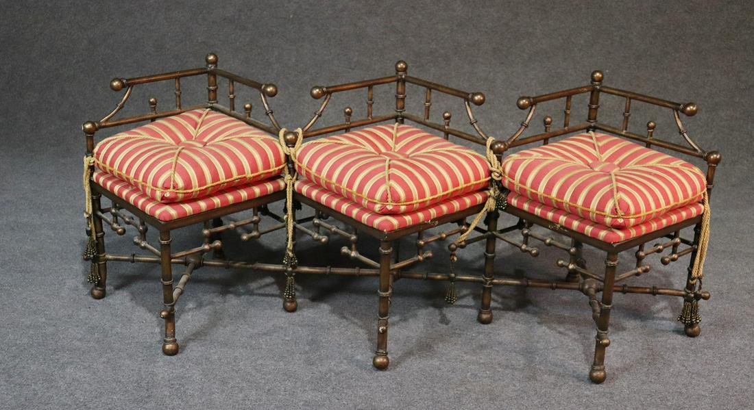 FAUX BAMBOO TRIPLE SETTEE (1 of 6)