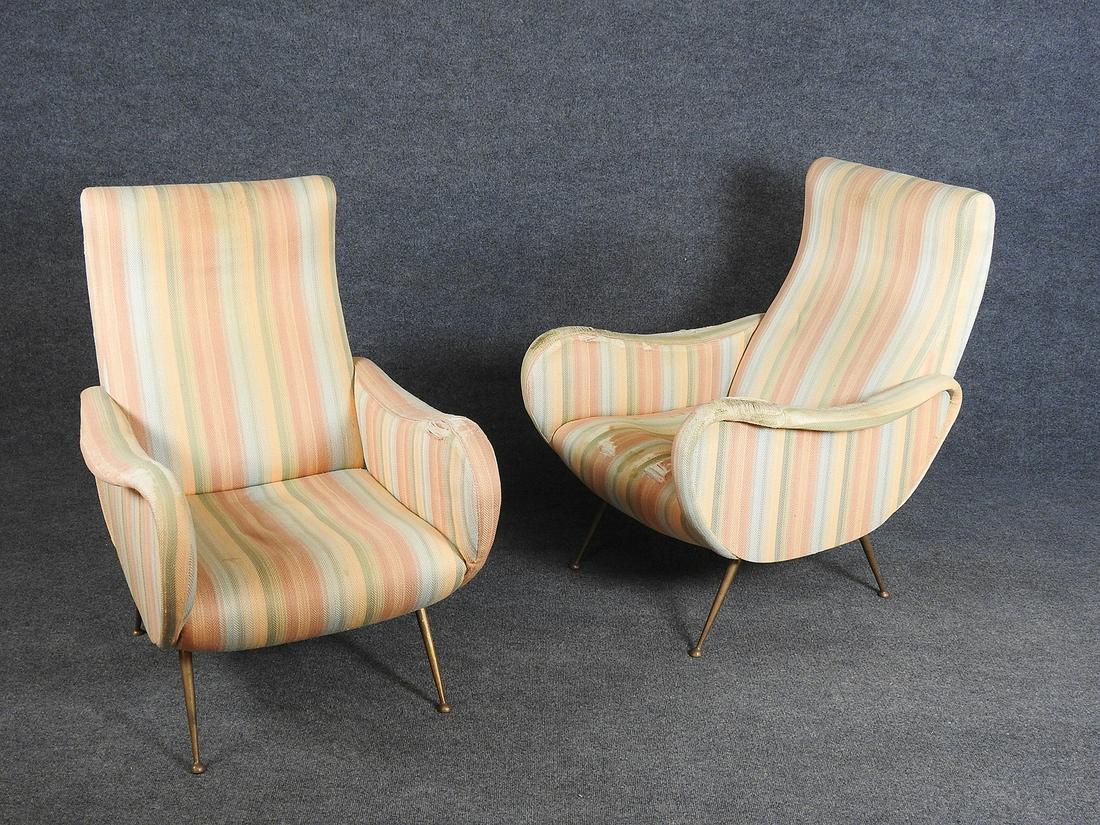 PAIR MARCO ZANUSO STYLE CHAIRS (1 of 6)