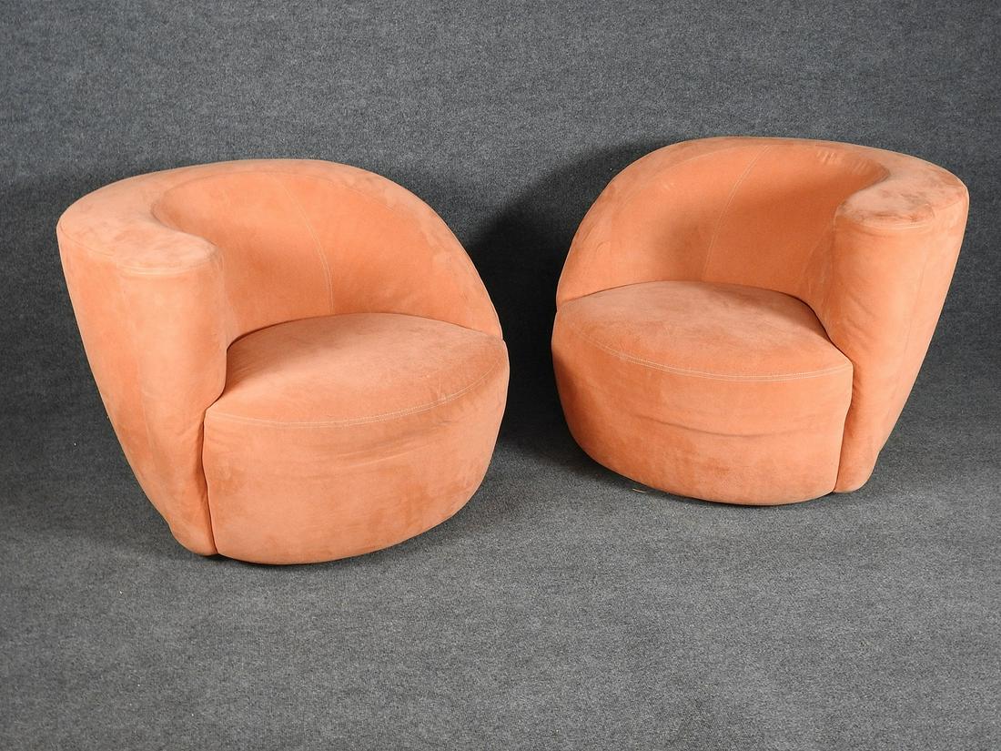 PAIR VLADIMIR KAGAN STYLE NAUTILUS CHAIRS (1 of 1)