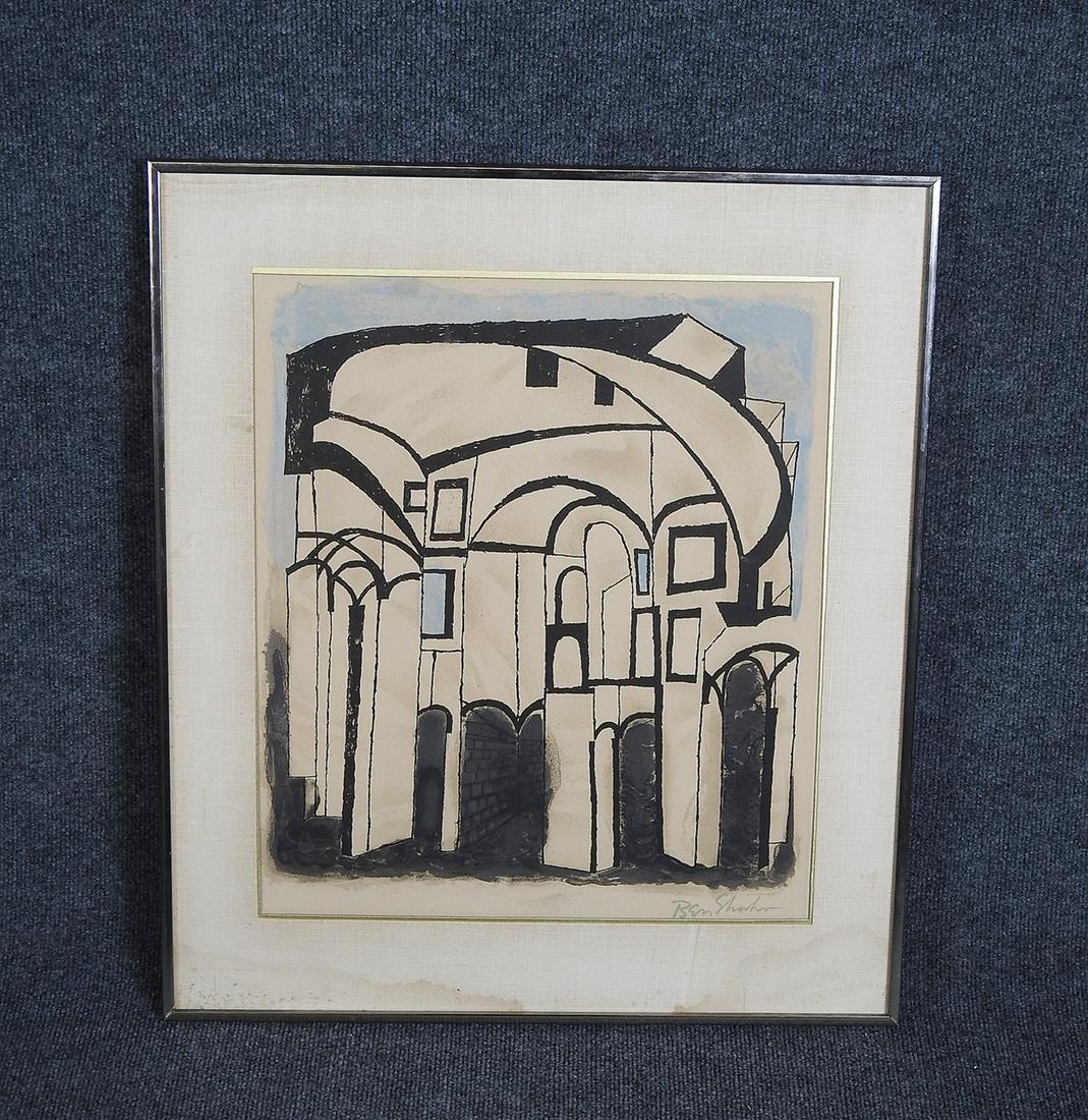 BEN SHAHN ARCHITECTUAL FORM LITHOGRAPH (1 of 9)