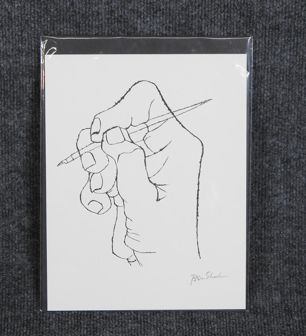"ARTIST HAND" BY BEN SHAHN LITHOGRAPH (1 of 4)