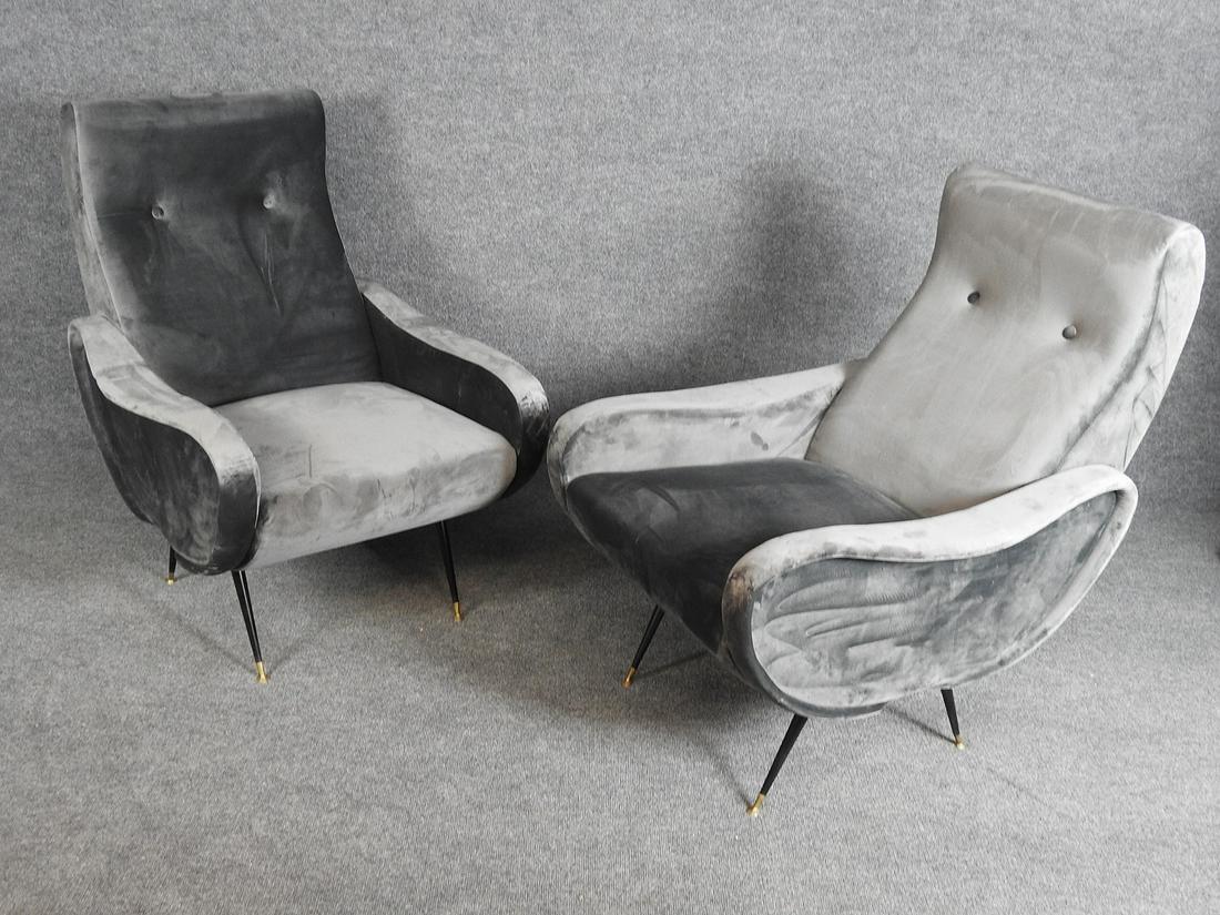 PAIR MARCO ZANUSO STYLE LOUNGE CHAIRS (1 of 5)