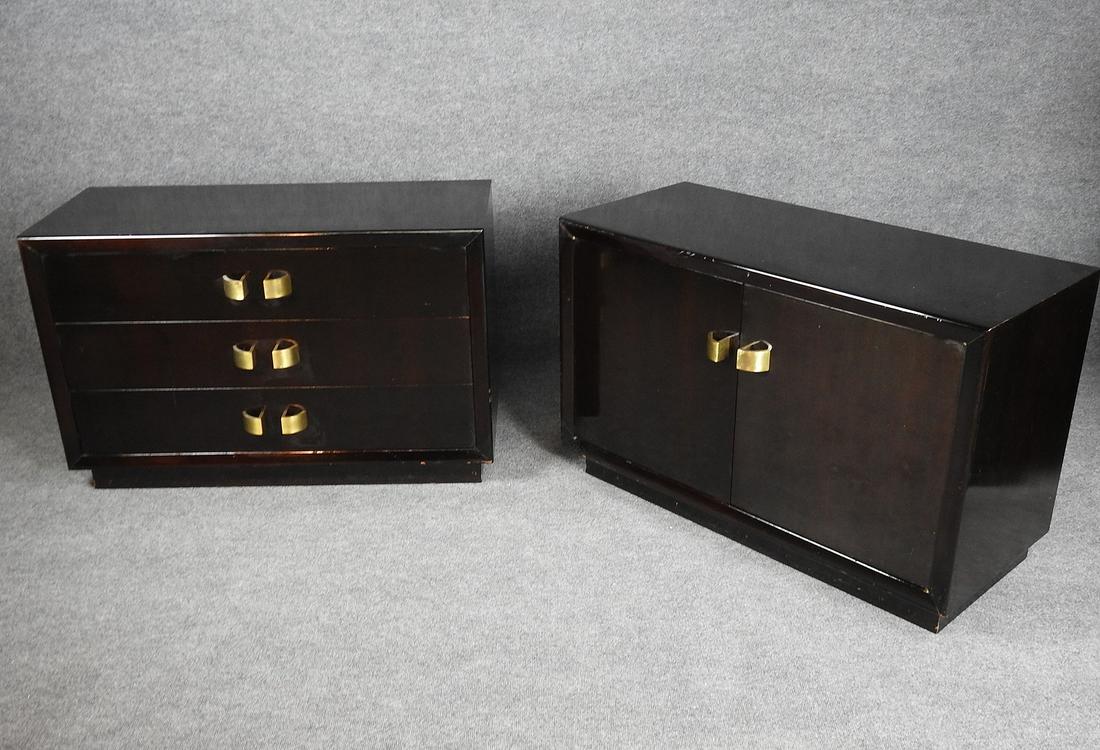 PAIR JAMES MONT STYLE CABINETS (1 of 8)