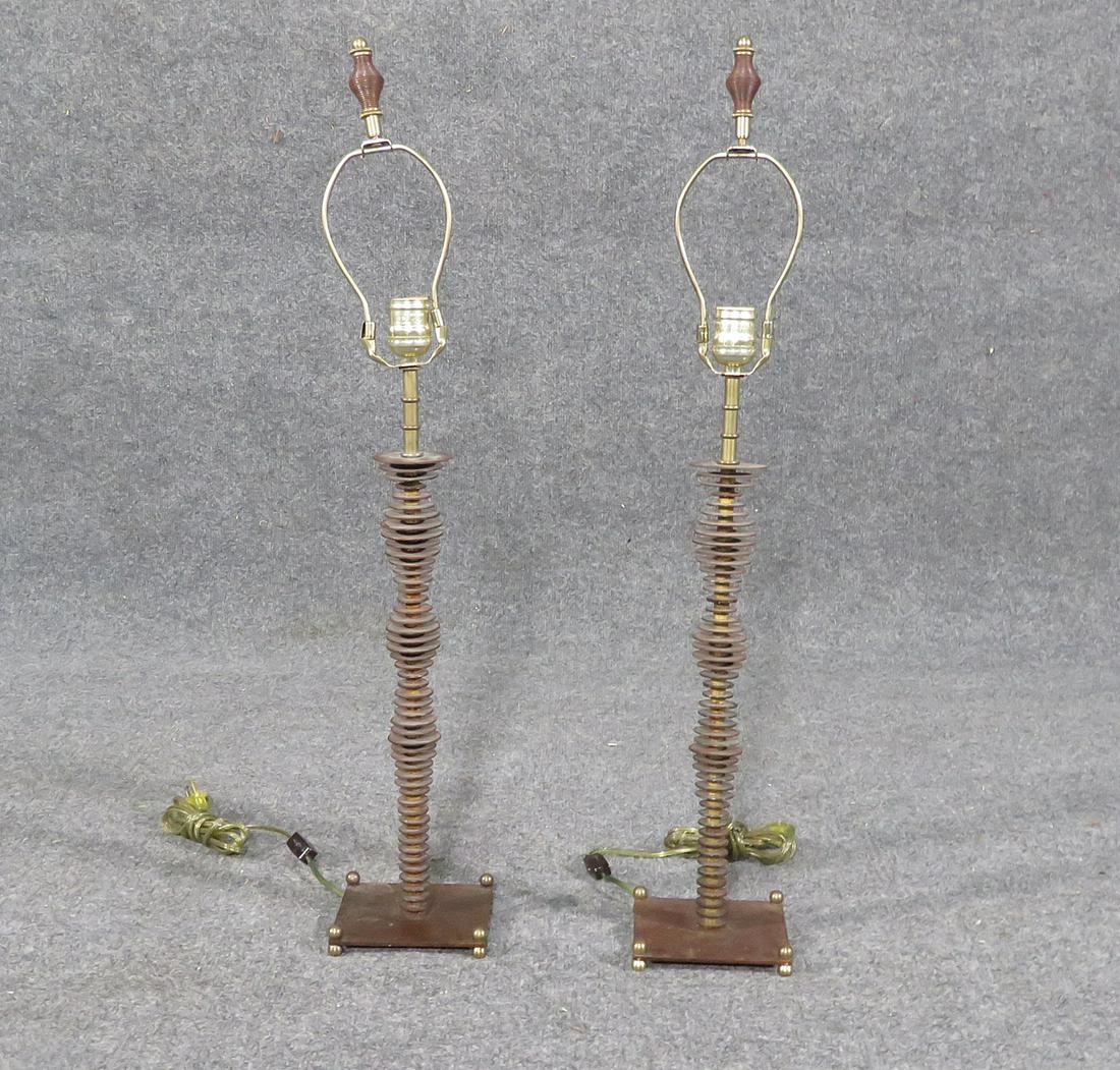 PAIR INDUSTRIAL STYLE LAMPS (1 of 6)