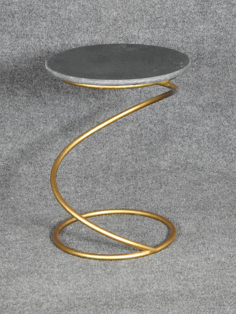 MID CENTURY MODERN MARBLE TOP SPRING TABLE (1 of 4)