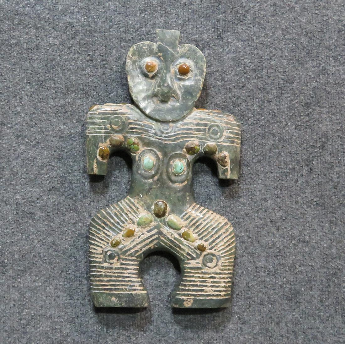 LARGE CARVED HARD STONE FIGURE (1 of 3)