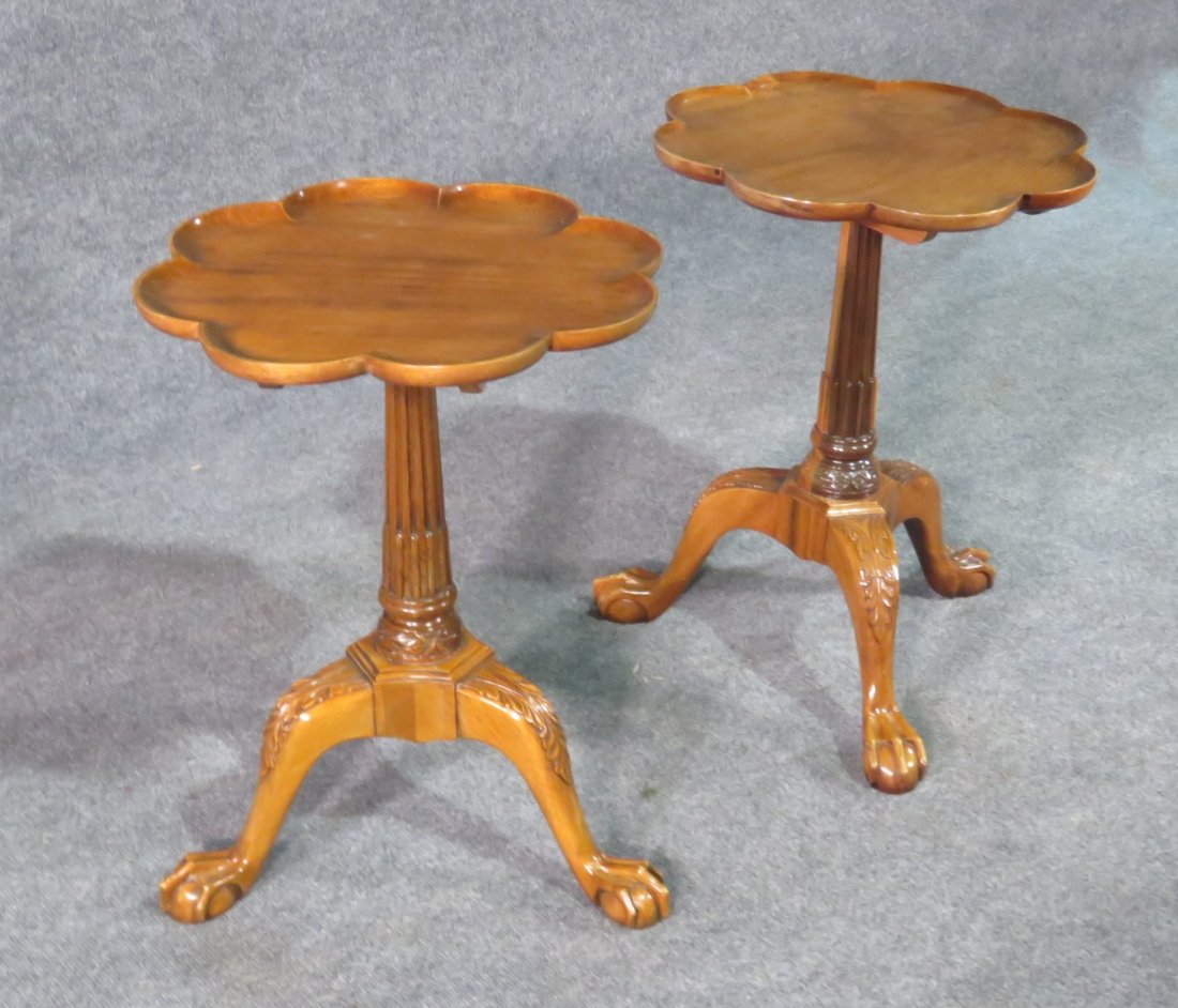 QUALITY PAIR ENGLISH TEA TABLES (1 of 6)