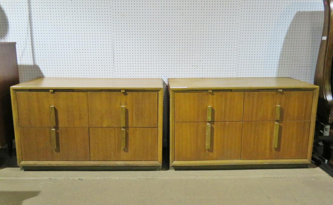 PAIR MID CENTURY MODERN BACHELOR CHESTS (1 of 7)