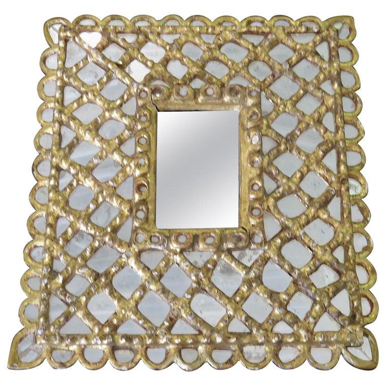 ANTIQUE SPANISH GILDED MIRROR (1 of 9)