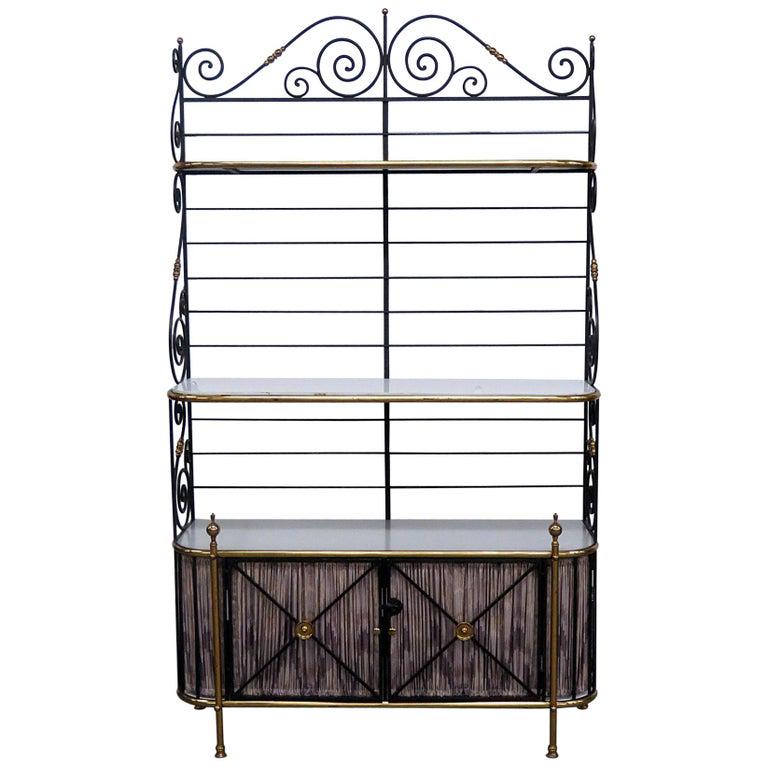 STEEL & BRASS EBONIZED BAKERS RACK (1 of 11)