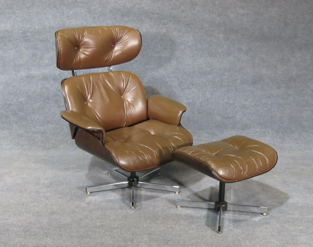 HERMAN MILLER STYLE LOUNGE CHAIR & OTTOMAN (1 of 7)
