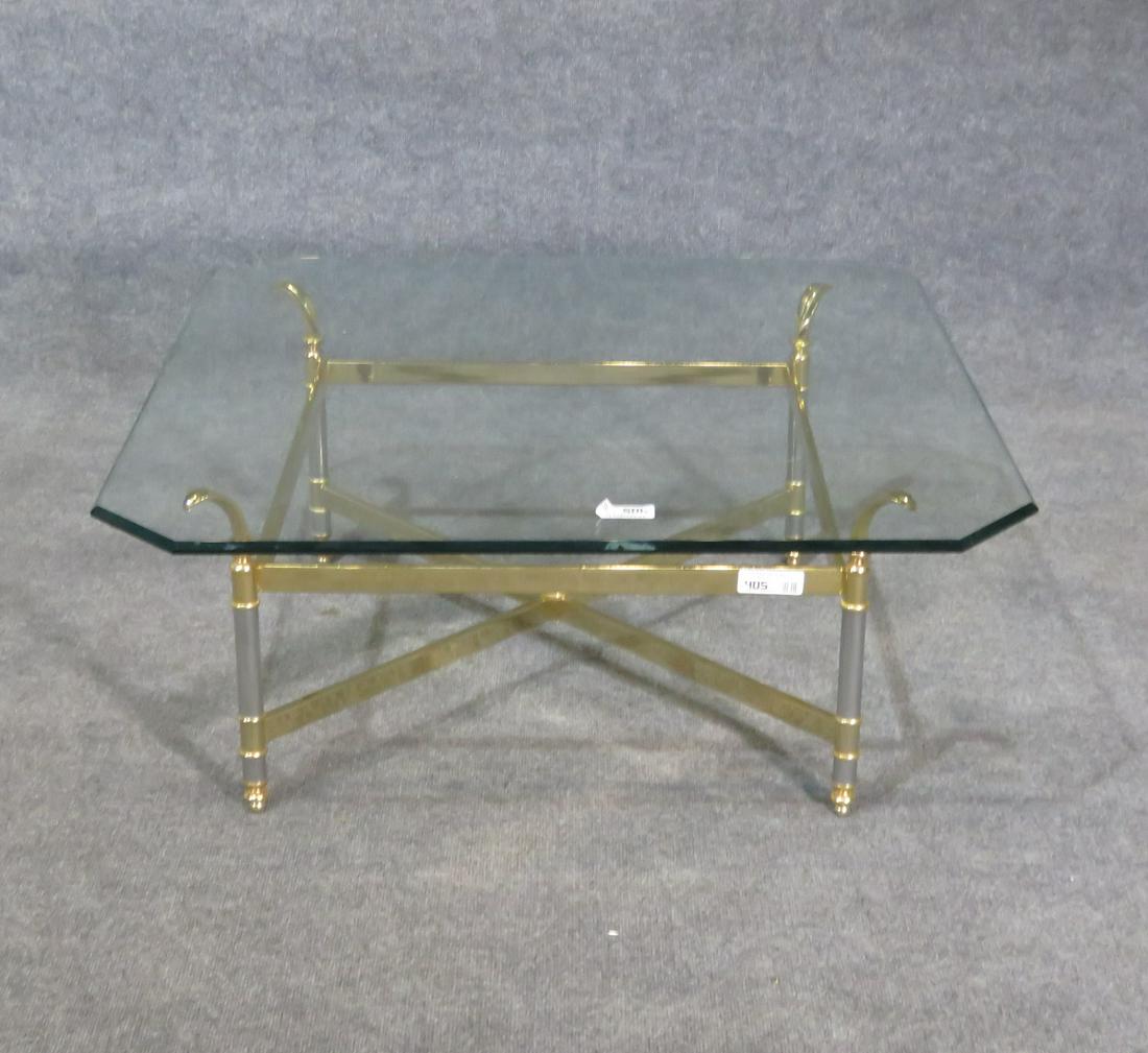 JANSEN STYLE GLASS TOP COFFEE TABLE (1 of 5)