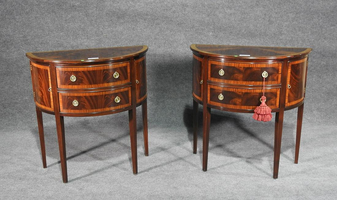 PAIR TRADITION HOUSE COLLECTION DEMILUNE TABLES (1 of 14)
