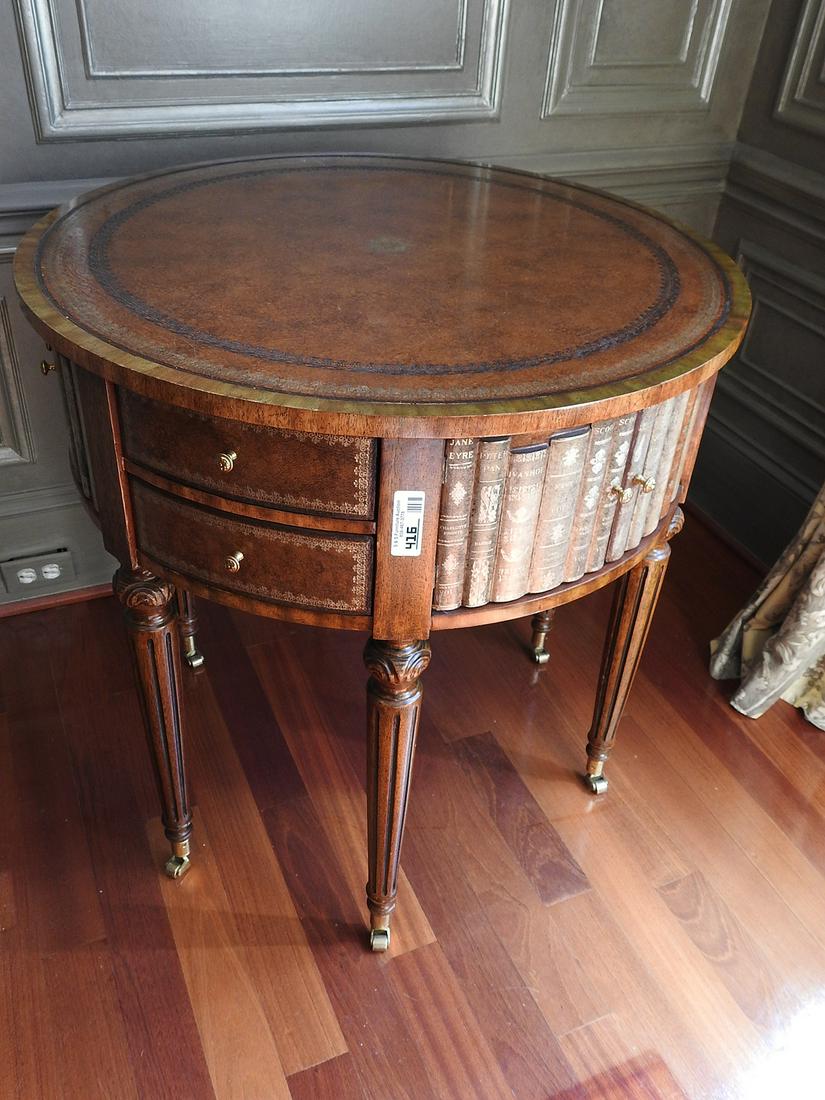 SIGNED MAITLAND SMITH DRUM TABLE (1 of 5)
