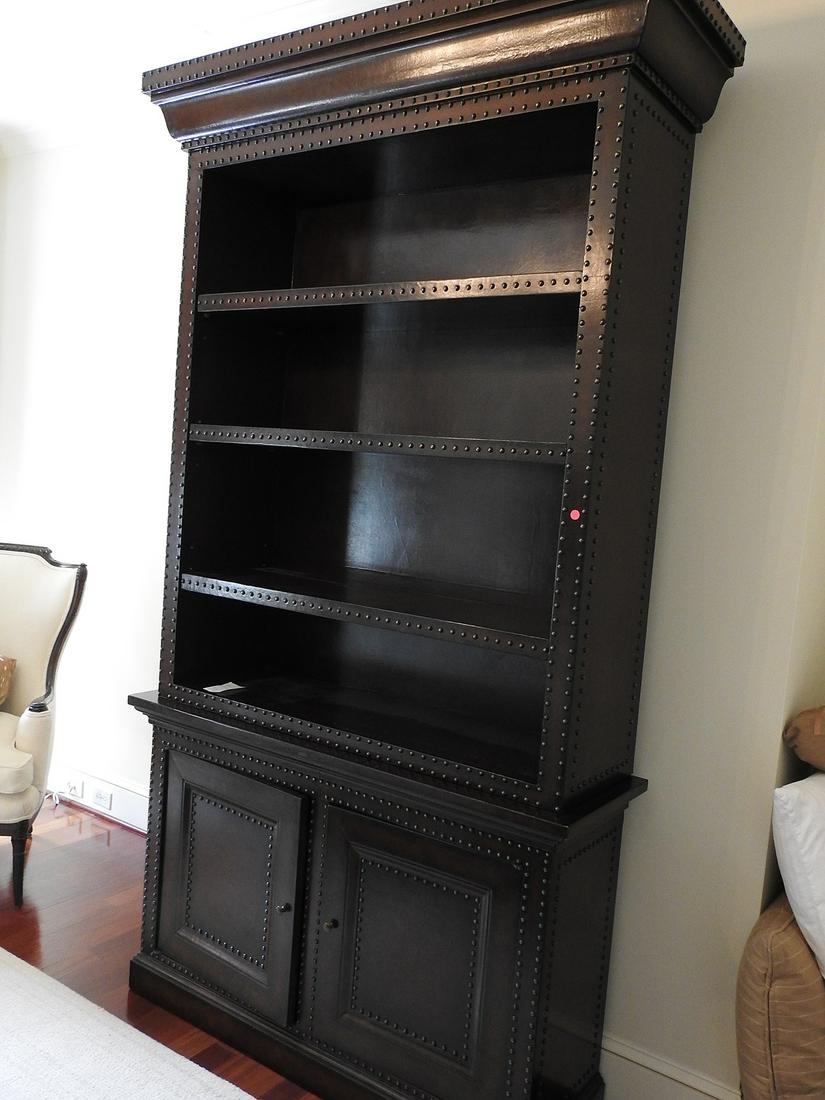 LEATHER WRAPPED BOOKCASE (1 of 4)