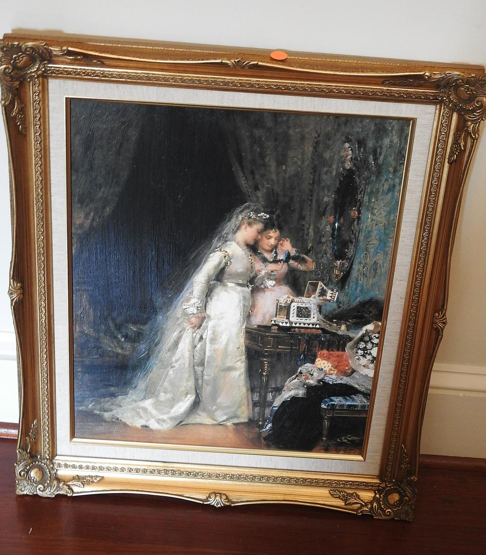 SIGNED OIL PAINTING BRIDE (1 of 4)