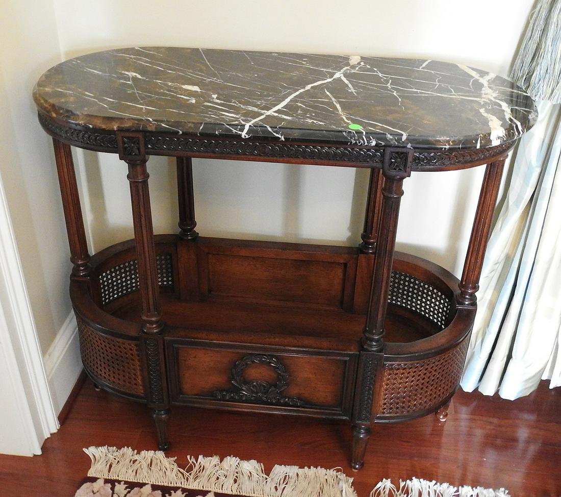 MARBLE TOP HALL TABLE (1 of 4)