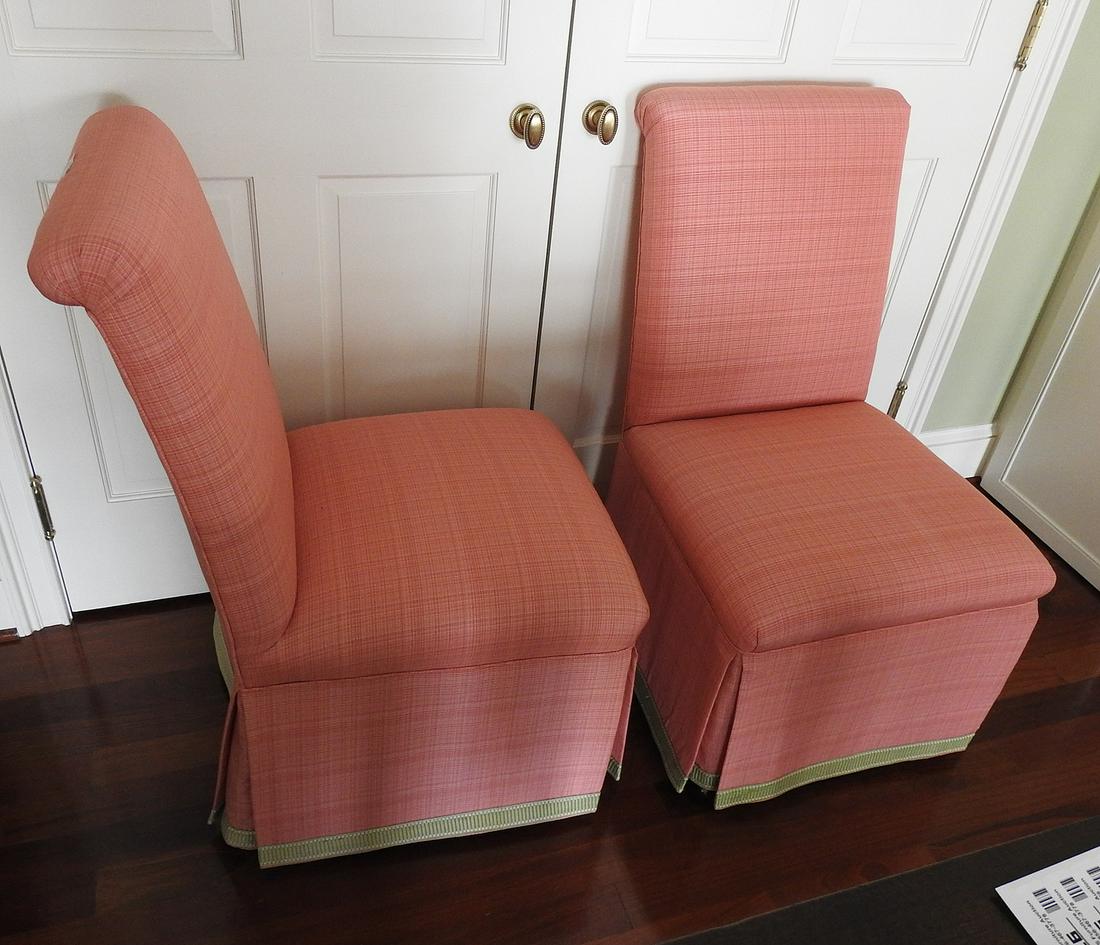 PAIR UPHOLSTERED CHAIRS (1 of 2)