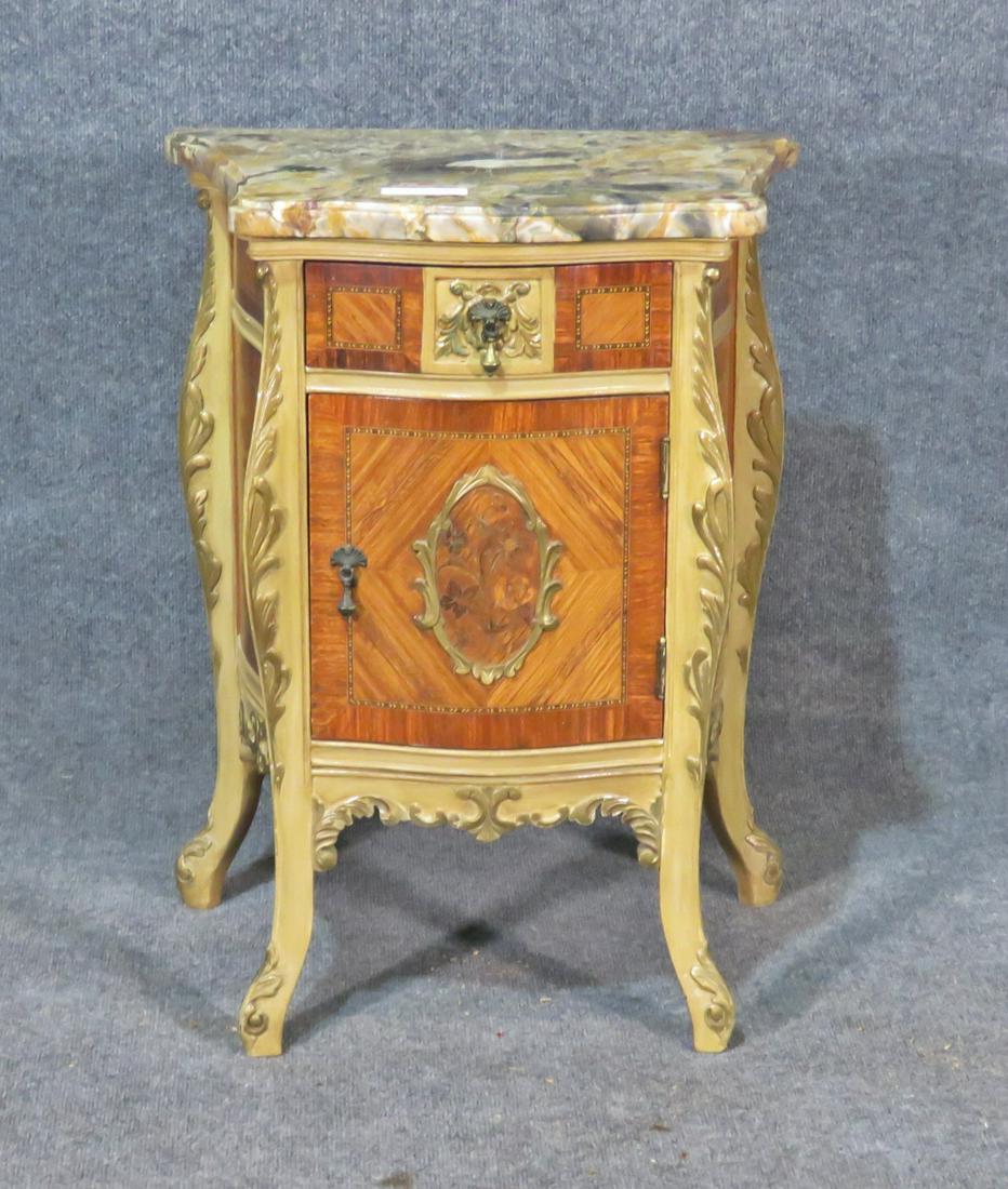 FRENCH MARBLE TOP NIGHT STAND (1 of 5)