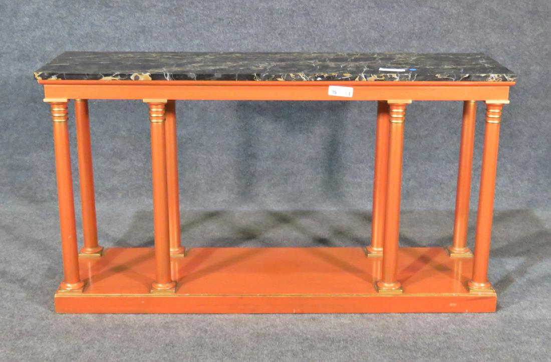 MARBLE TOP PAINTED CONSOLE (1 of 4)