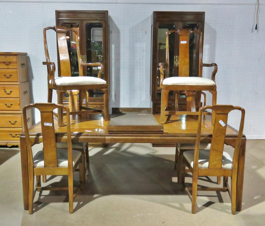 SIGNED HENREDON 9 PIECE DINING SET (1 of 5)