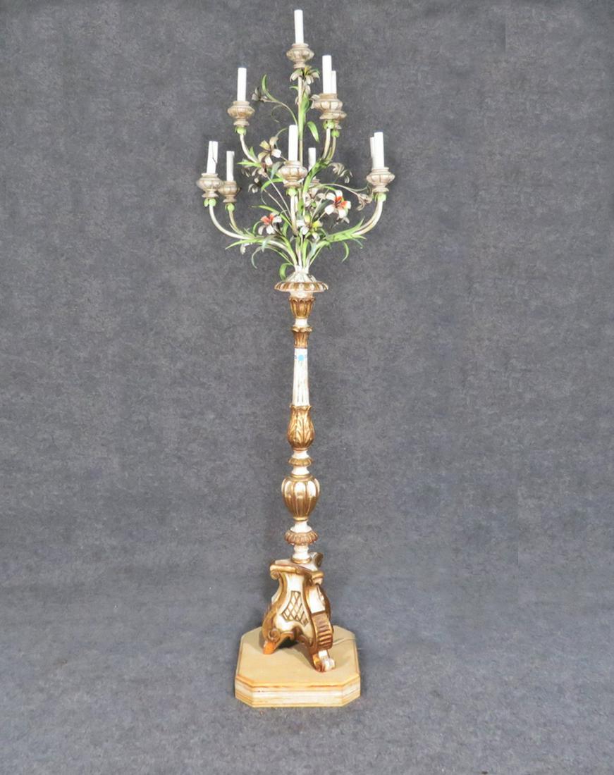 FRENCH GILT FLOOR LAMP (1 of 5)