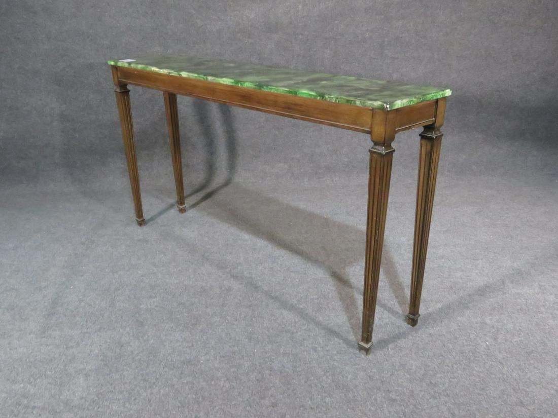 FAUX MARBLE TOP CONSOLE TABLE (1 of 6)