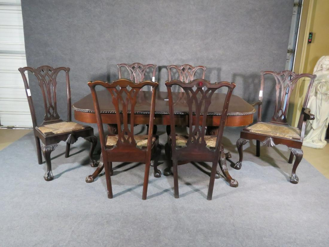 7 PC FELDENKREIS MAHOGANY DINING SET (1 of 8)