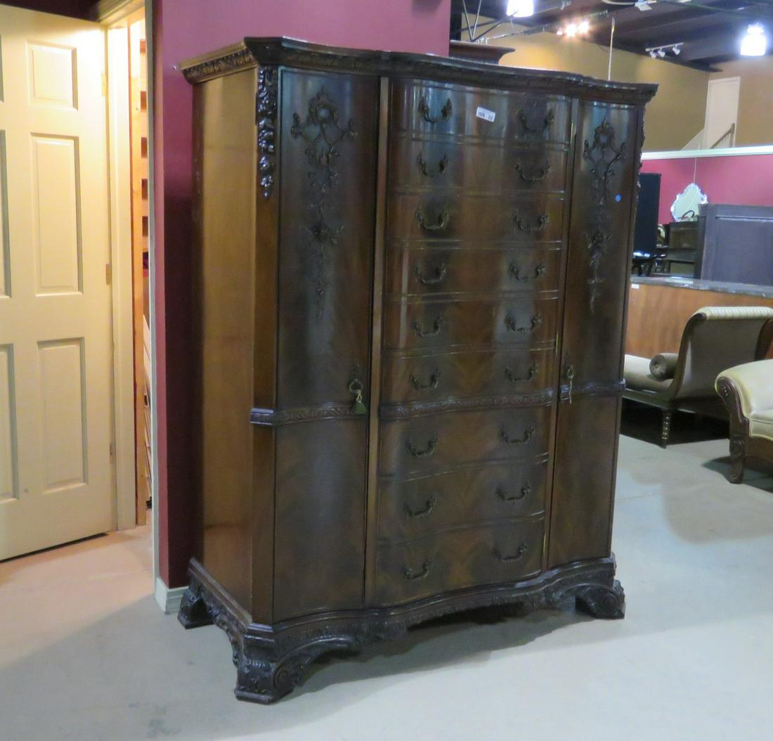 GEORGIAN CARVED WARDROBE (1 of 9)